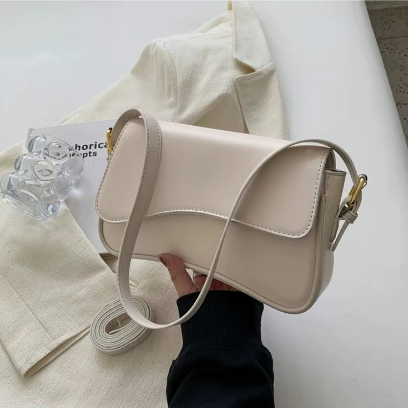 Elegant Black Crossbody & Underarm Handbag