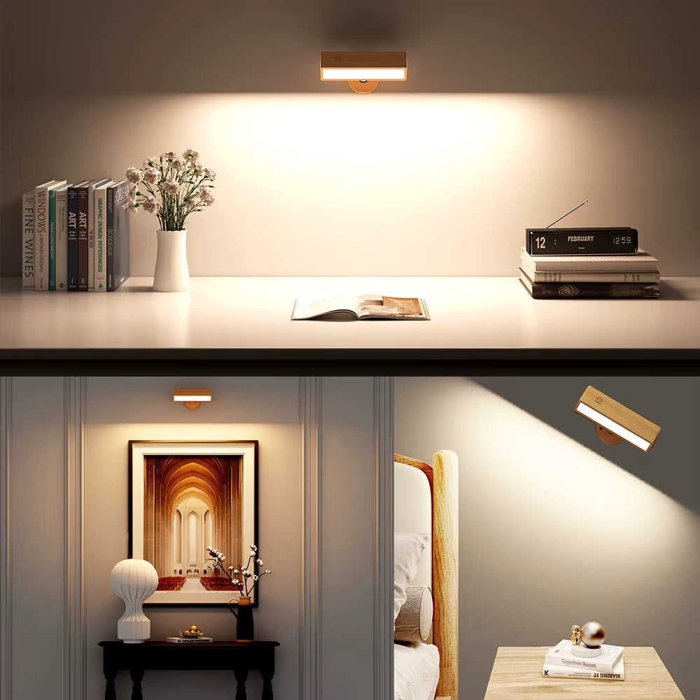 HaloStep Smart Touchable Nordic Wood Wall Lamp