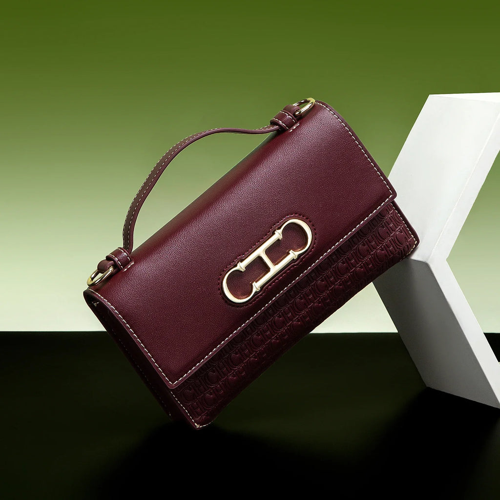 CH Designer Bag – Chic Letter Print Leather Handbag