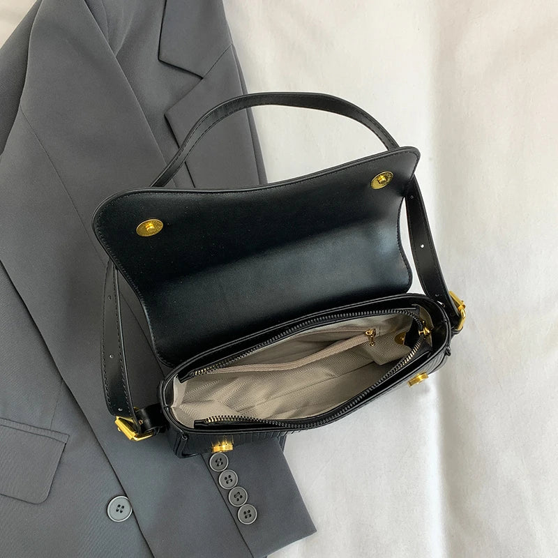 Quiet Luxe Striped Crossbody Bag