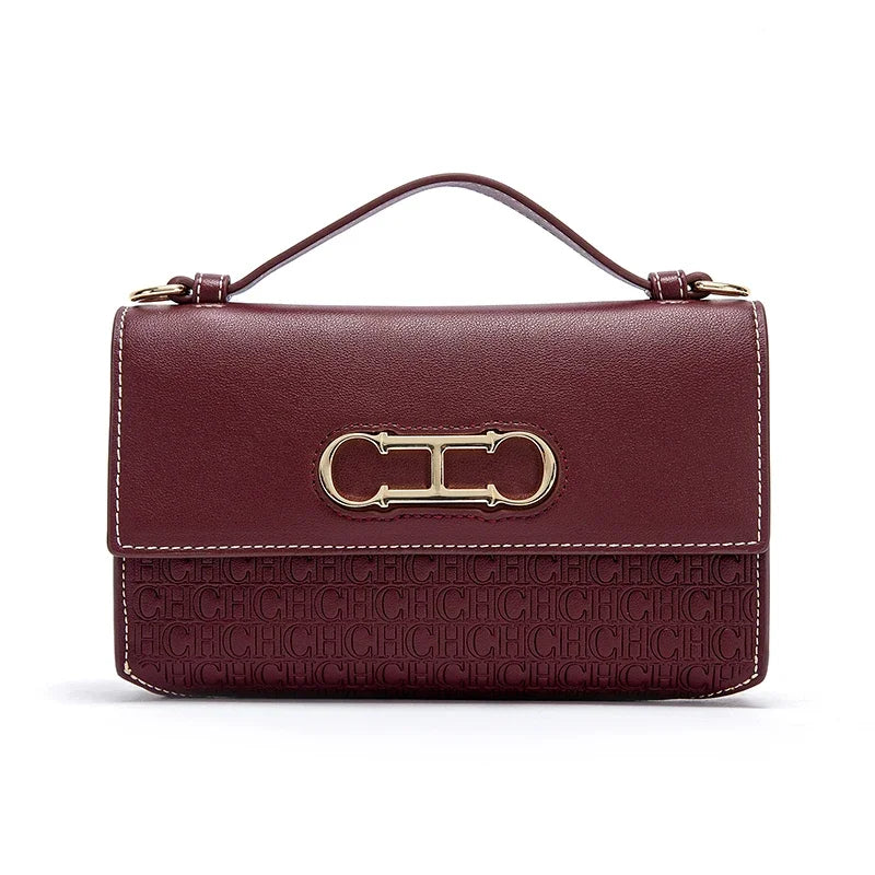 CH Designer Bag – Chic Letter Print Leather Handbag