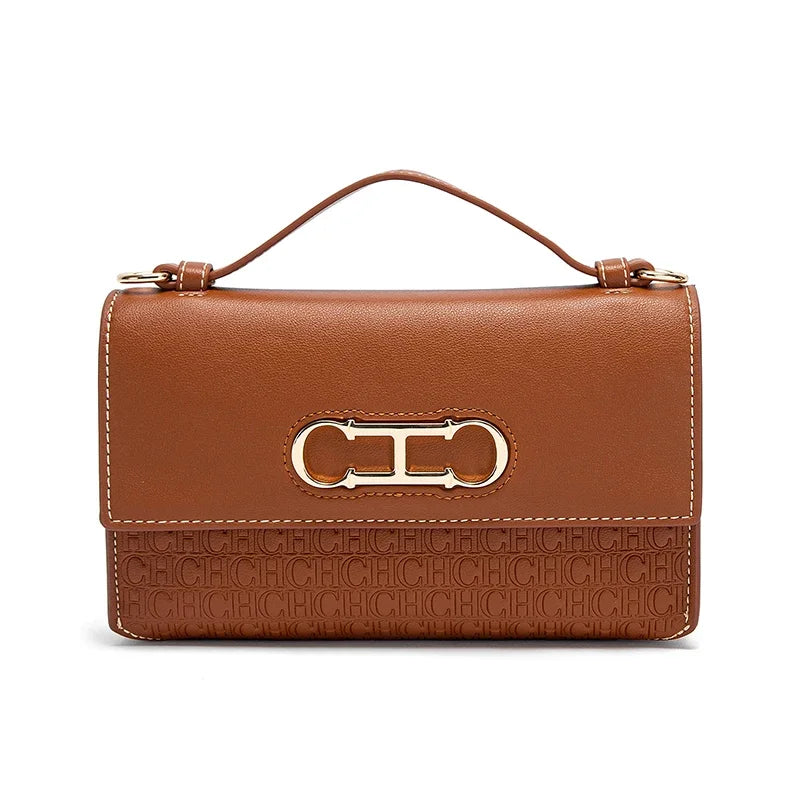 CH Designer Bag – Chic Letter Print Leather Handbag