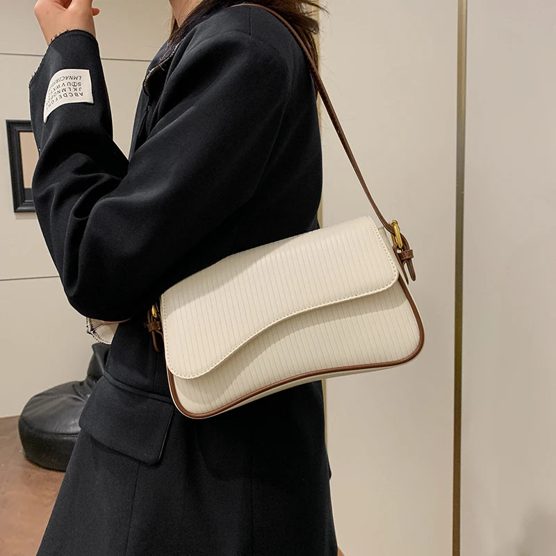 Quiet Luxe Striped Crossbody Bag