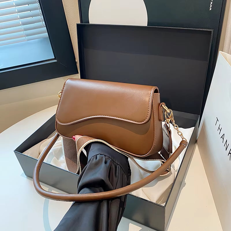 Elegant Black Crossbody & Underarm Handbag