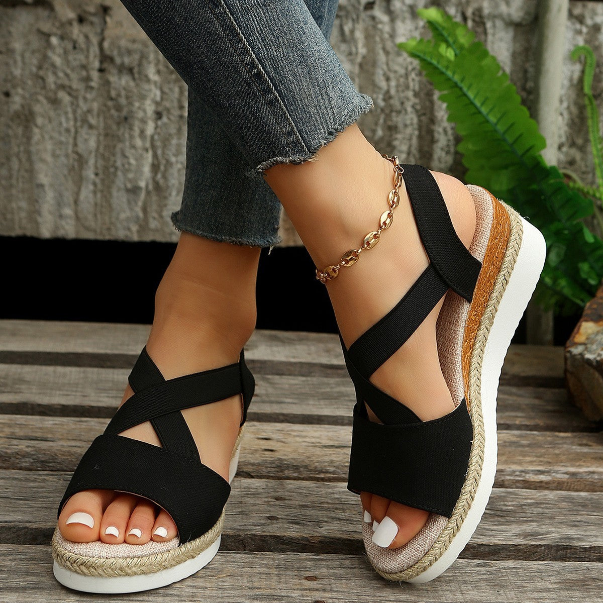 Boho Luxe Woven Platform Sandal